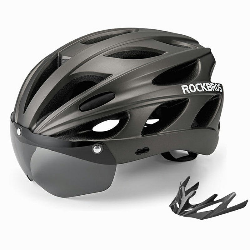 ROCKBROS TT-16-001 Bicycle Helmet Shock Absorbing EPS Cycling Helmet with Goggles Lens ROCKBROS TT-16-001 Bicycle Helmet Shock Absorbing EPS Cycling Helmet with Goggles Lens
